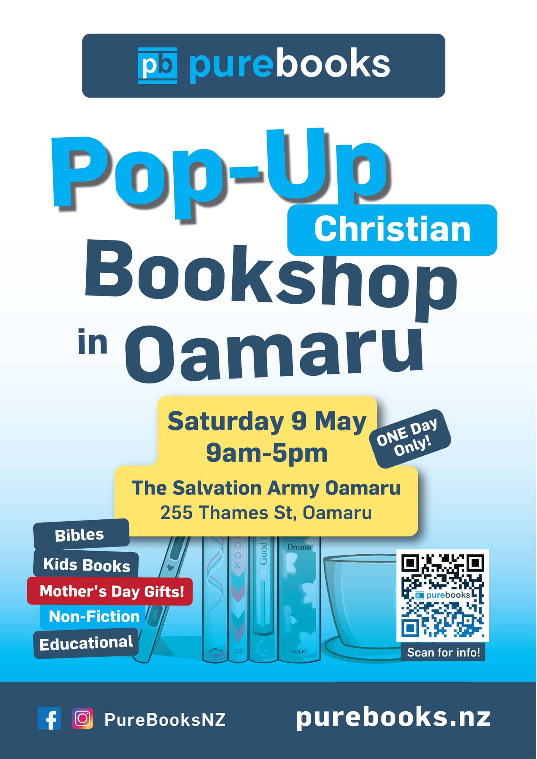 Pure Books Oamaru Pop-Up May 2026