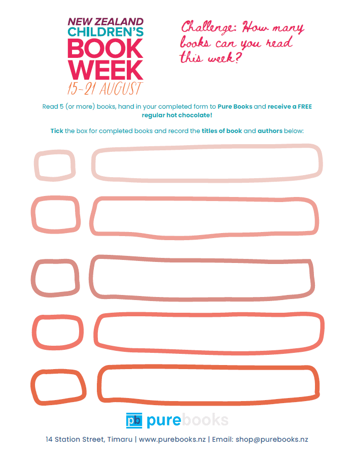 NZ Children's Book Week Entry Form